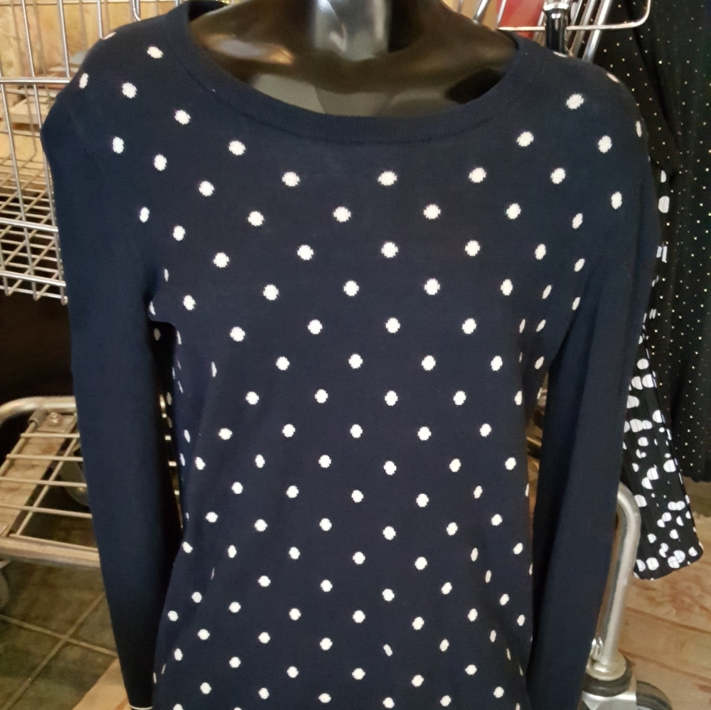 Tommy Hilfiger Navy Polkadot Sweater